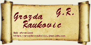 Grozda Rauković vizit kartica
